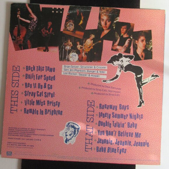 Stray Cats, Built for Speed, VG+, Vintage, Vinyl, Album, Music, 80s, Rock - Picture 6 of 6